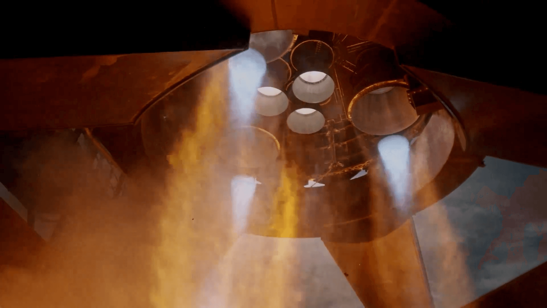 Image of SpaceX Flight 5 Starship Performs Spectacular Static Fire in Slow Motion